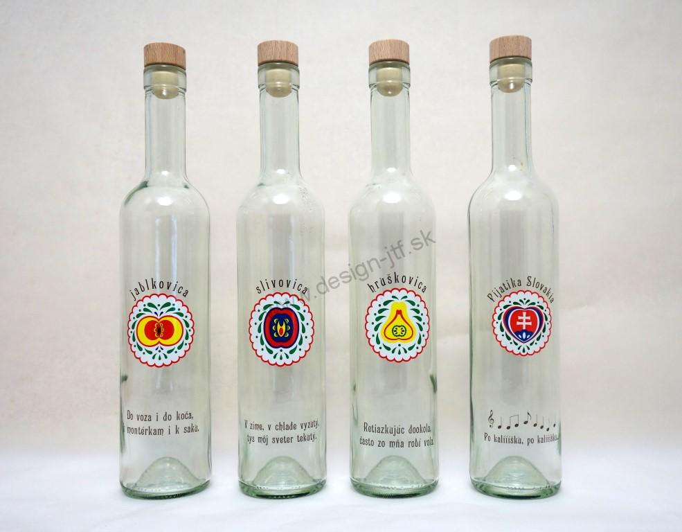 Fľaša 0,50 l SLIVOVICA stredná + Z vlastnej záhradky