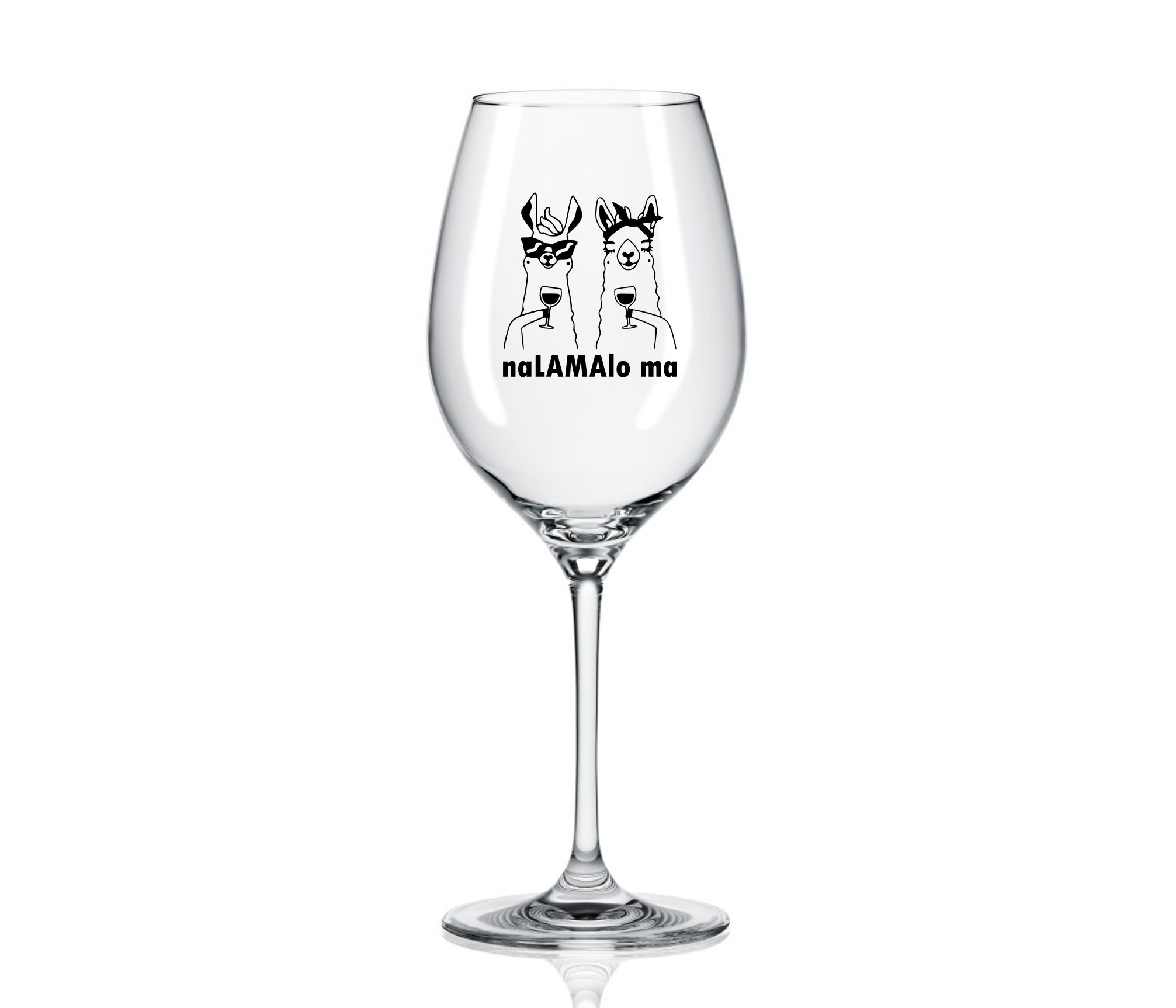 Pohár na víno "naLAMAlo ma" 470 ml čierna
