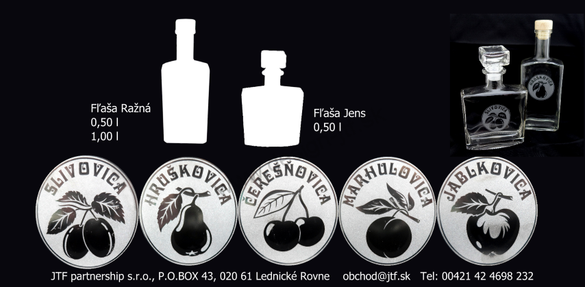 Pieskovaná fľaša ražná 0,5 l HRUŠKOVICA + griffkork
