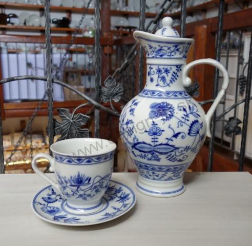 Sada krčah a 6 šálok 0,30 l s podšálkami