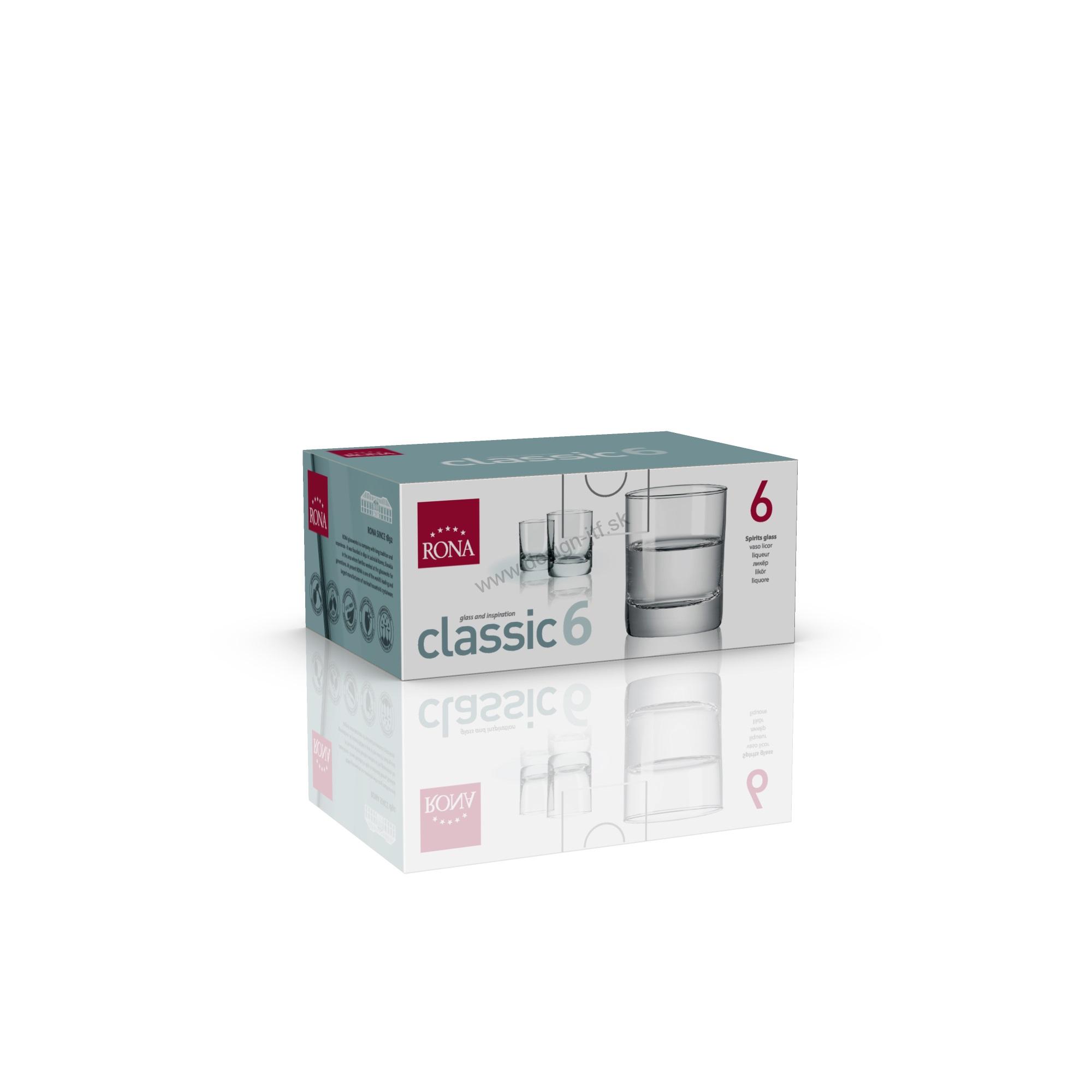 Poháre na destilát Classic 60 ml 6 ks*