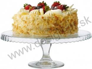 Podnos na na tortu sklenený 32 cm na nohe