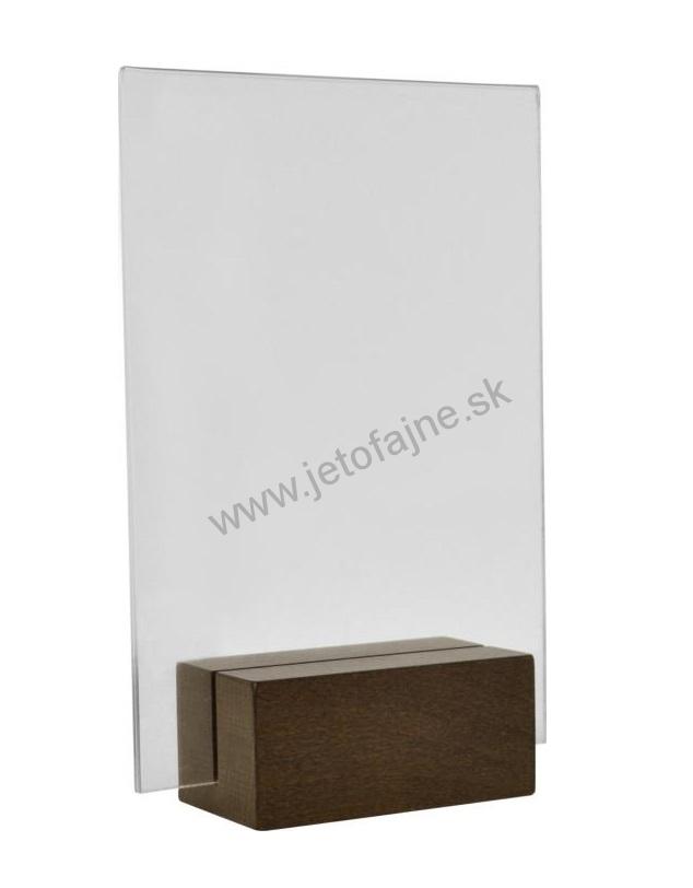 Tabuľka menu drevo+akryl A5 TAN