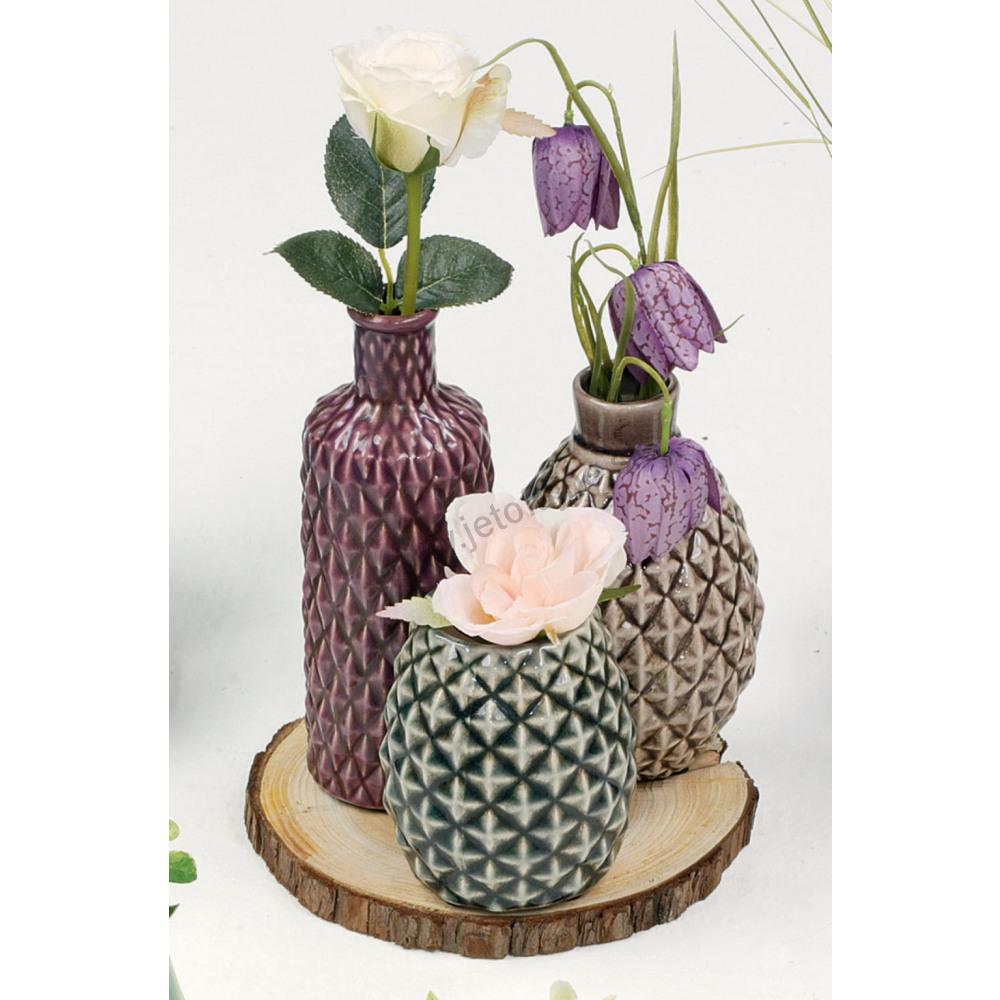 Sada 3 váz na podnose