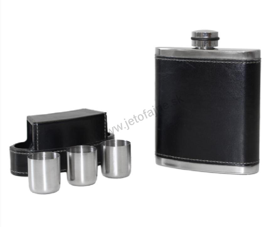 Nerez fľaška s pohármi vo viečku Z0093 8OZ