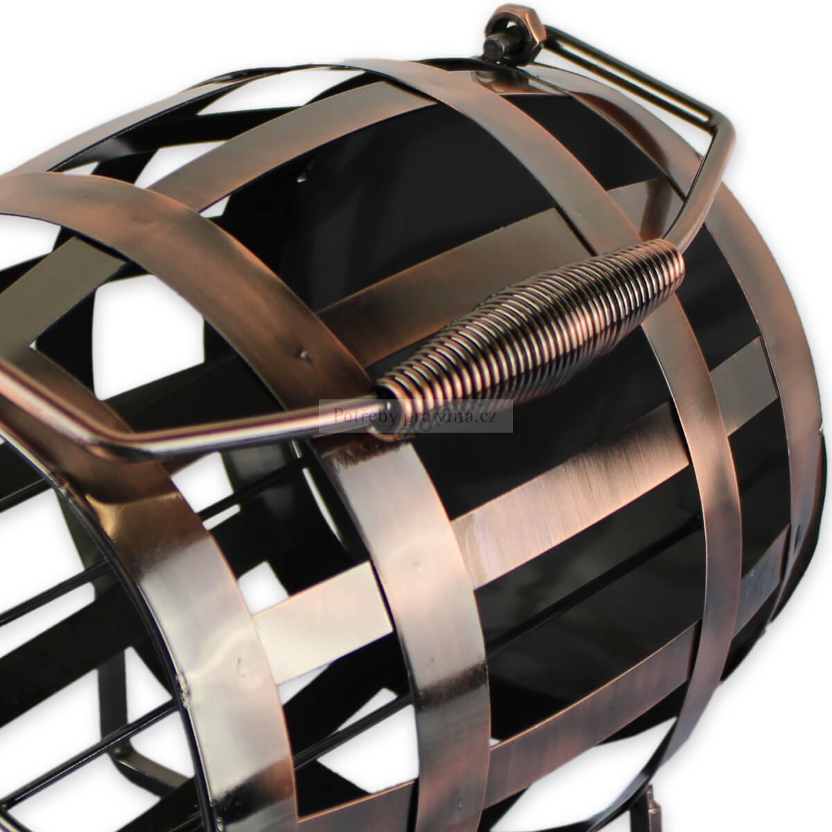 Kovový stojan na 3 vína, súdok