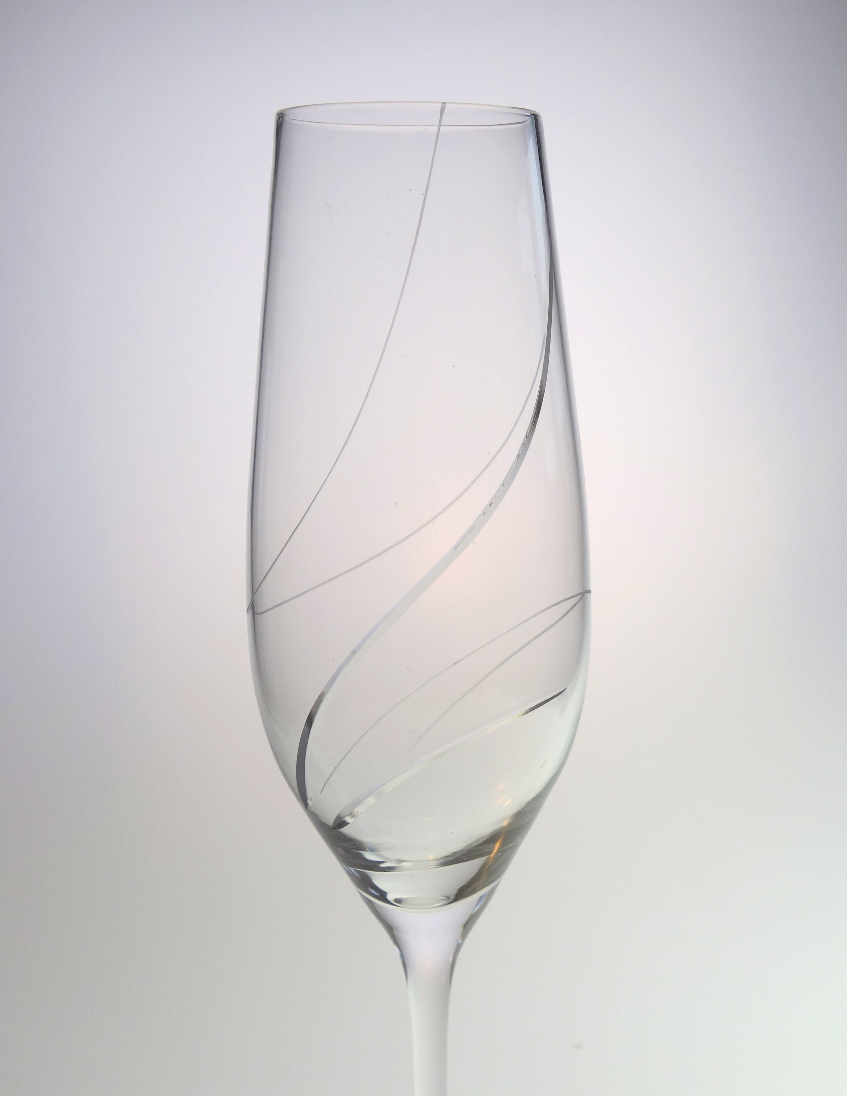 Brúsené poháre na sekt 210 ml - 2 kusy