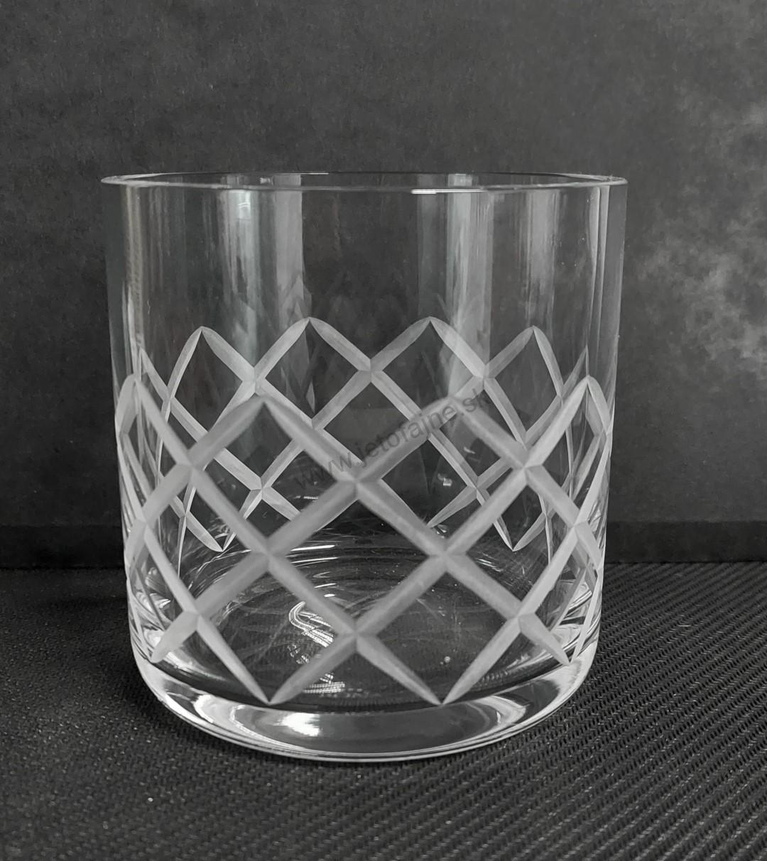 Brúsené poháre na whisky 300 ml  - 6 kusov