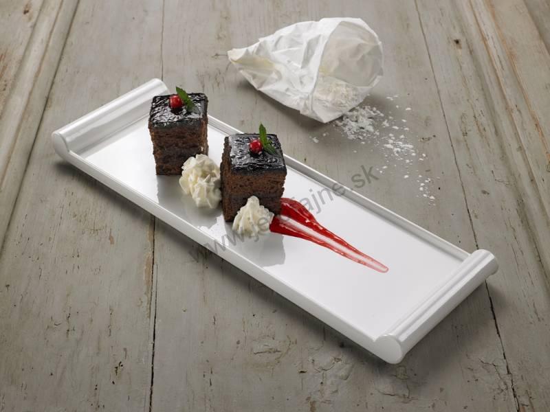 Podnos melamín biely SNOW 36x11,5x2,5 cm