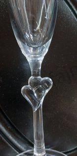 Poháre na sekt L´Amour set 2 ks priehľadná+ svadobné gravírovanie