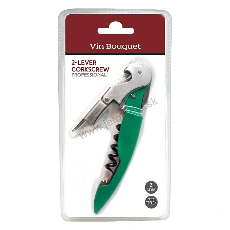 Otvárač na víno čašnícky zelený, teflon