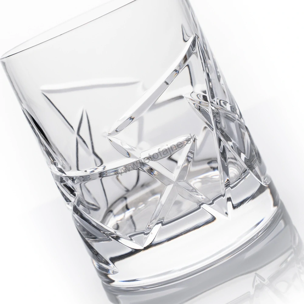 Sada brúsených krištáľových pohárov MATIS 360 ml (4 ks)