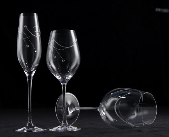 Poháre na sekt STAR 210 ml 2 ks + pieskovanie