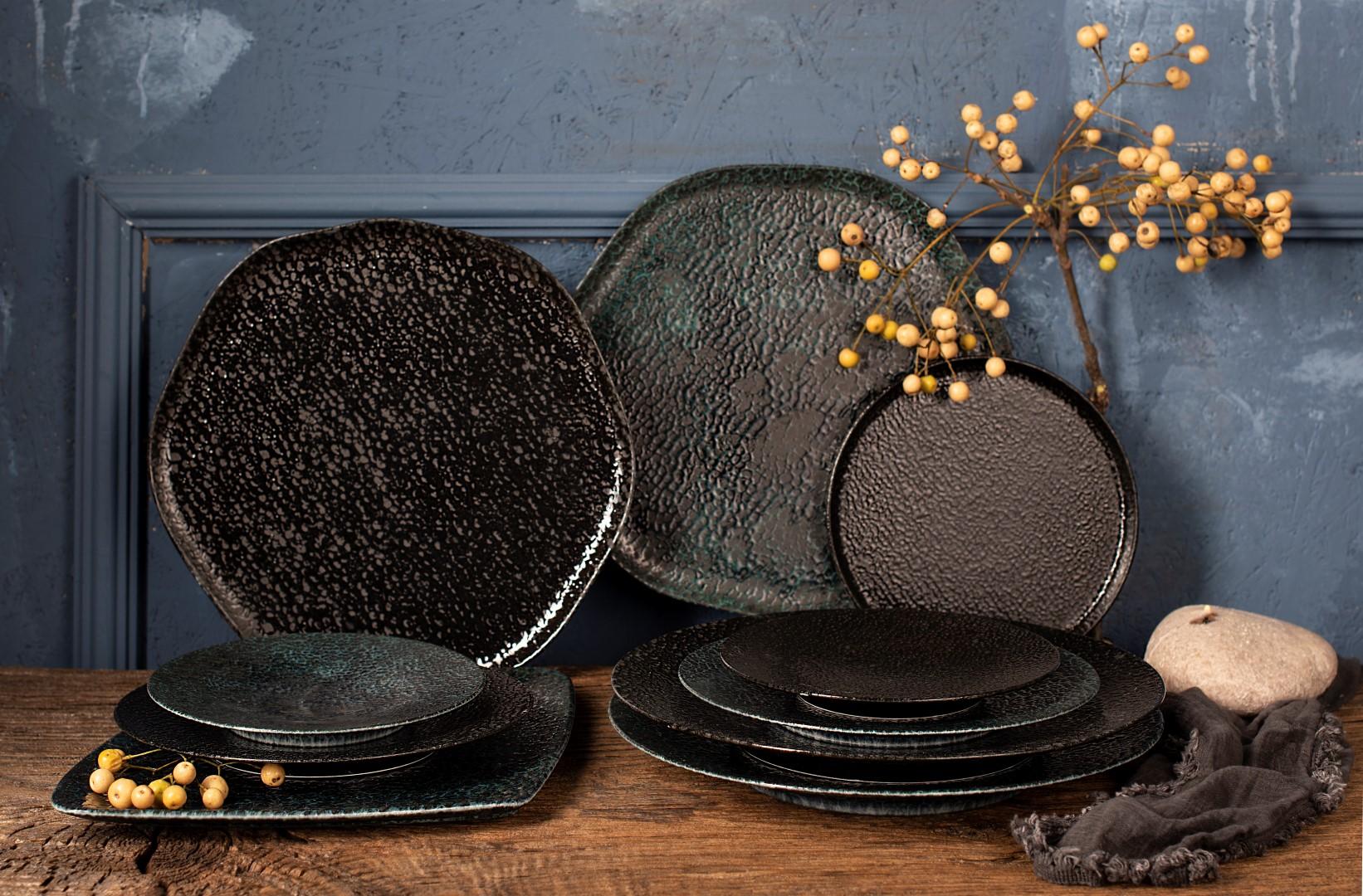 Tanier plytký 27 cm BLACK MOSS