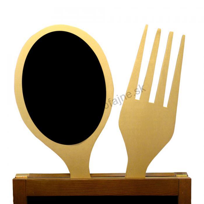 Pútač P2BLSZ príbor - STRIEBORNÁ FARBA -  173 x 63 x 6 cm