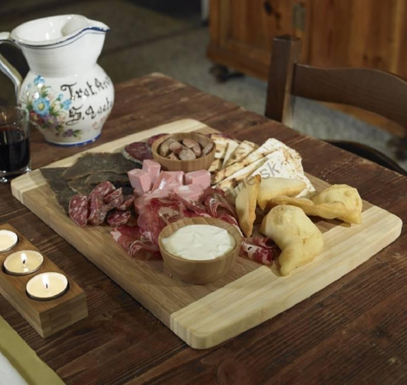 Doska bambus dvojfarebná 22 x 30 x 1,9 cm