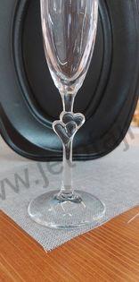 Poháre na sekt L´Amour set 2 ks priehľadná+ svadobné gravírovanie