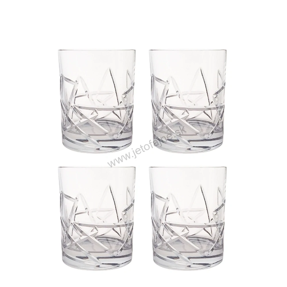 Sada brúsených krištáľových pohárov MATIS 360 ml (4 ks)