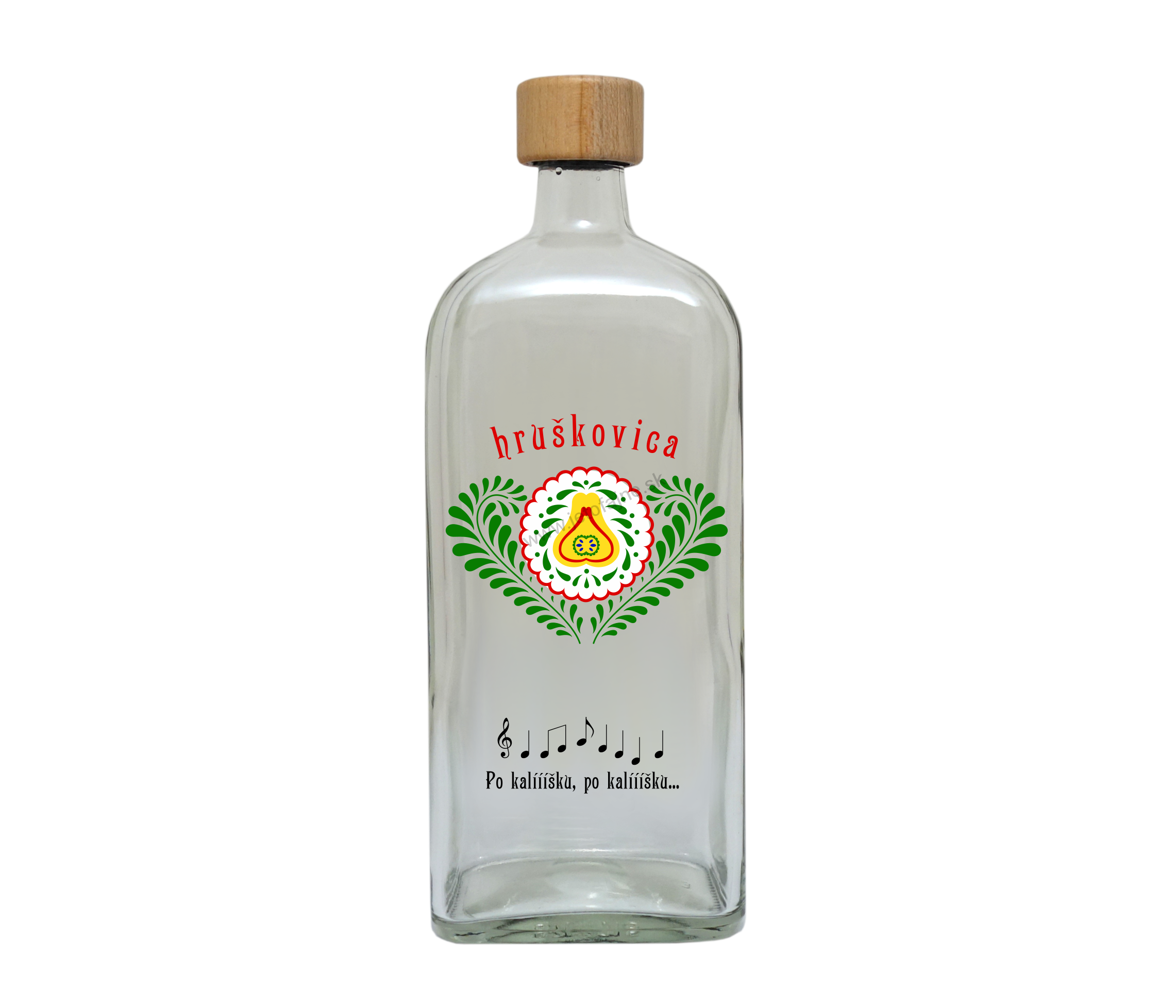 Fľaša 0,70 l HRUŠKOVICA veľká + Po kalíšku