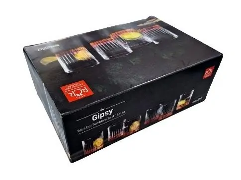 Poháre na whisky DOF Gipsy ORANGE 360 ml 6 ks