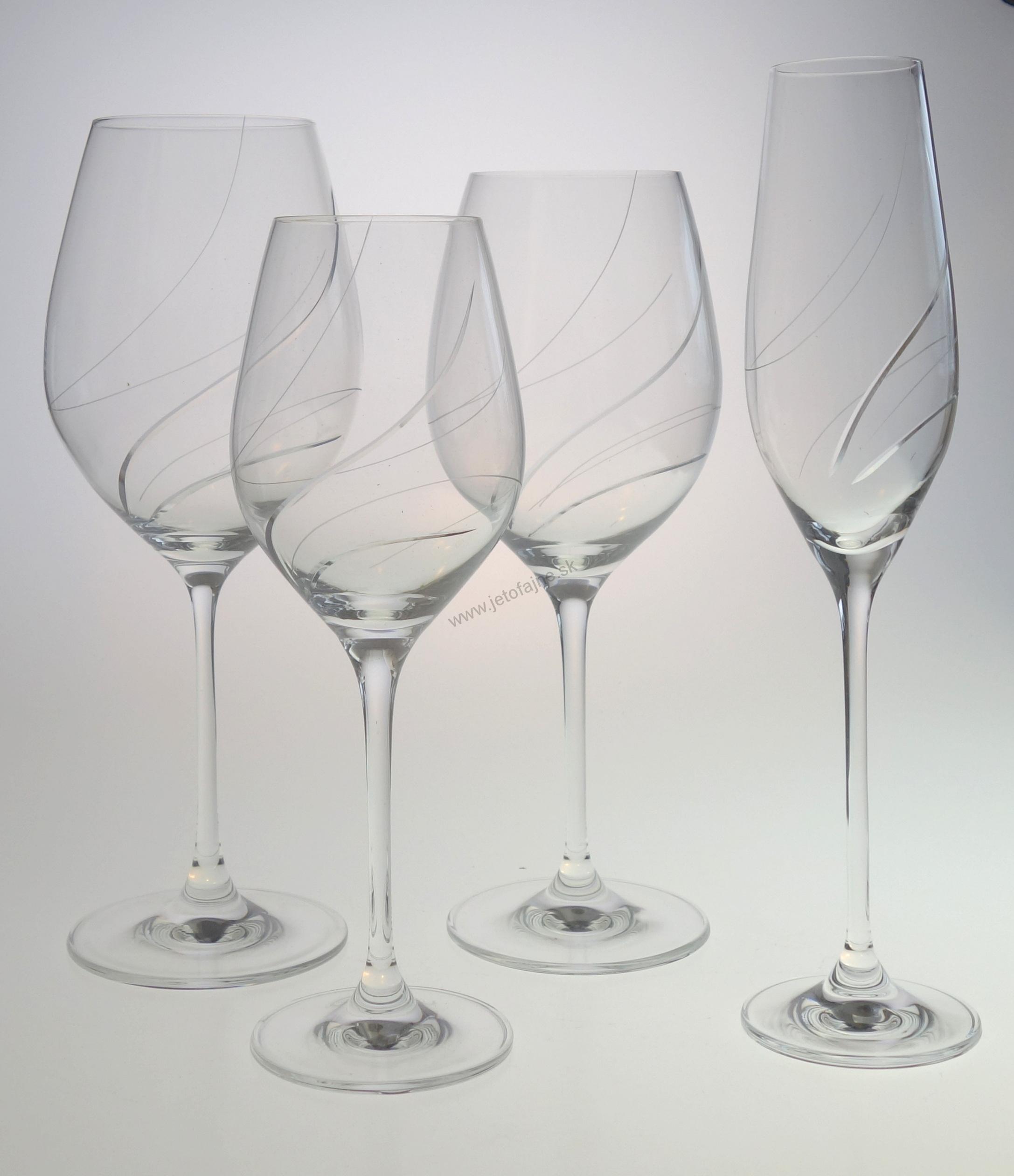 Brúsené poháre na sekt 210 ml - 2 kusy